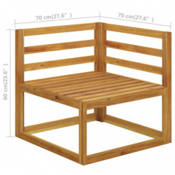 4-Sitzer-Gartensofa Esko mit Auflagen Creme Akazie Massivholz