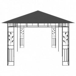 Pavillon Wadim mit Moskitonetz 6x3x2,73 m Anthrazit