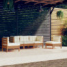 5-tlg. Garten-Lounge-Set Kapuni mit Kissen Kiefer Massivholz