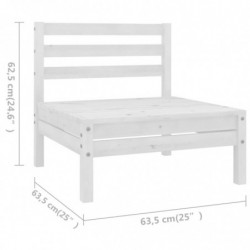 8-tlg. Garten-Lounge-Set Quinta Massivholz Kiefer Weiß