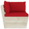 Garten-Palettensofa Ubon 4-Sitzer mit Kissen Fichtenholz