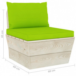Garten-Palettensofa Ucke 4-Sitzer mit Kissen Fichtenholz