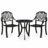 3-tlg. Bistro-Set Emanuel Aluminiumguss Schwarz