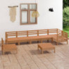 8-tlg. Garten-Lounge-Set Quique Massivholz Kiefer Honigbraun