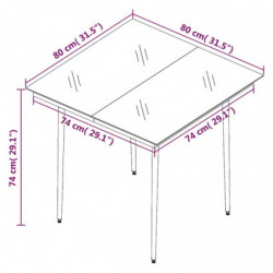 5-tlg. Garten-Essgruppe Keke mit Auflagen Poly Rattan und Glas