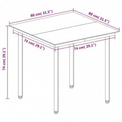 5-tlg. Garten-Essgruppe Kelani mit Auflagen Poly Rattan und Glas