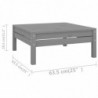 10-tlg. Garten-Lounge-Set Alana Grau Massivholz Kiefer