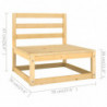 5-tlg. Garten-Lounge-Set Kenny mit Kissen Kiefer Massivholz