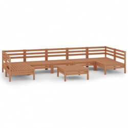 8-tlg. Garten-Lounge-Set Quiterie Honigbraun Massivholz Kiefer