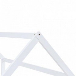 Kinder-Bettgestell Vaughn Weiß Massivholz Kiefer 80 x 160 cm