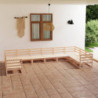 10-tlg. Garten-Lounge-Set Alizee Massivholz Kiefer