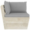 Garten-Palettensofa 4-Sitzer mit Kissen Fichtenholz