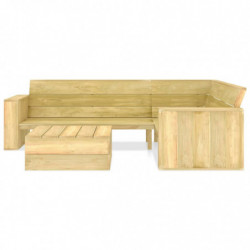 2-tlg. Garten-Lounge-Set Beatrice Kiefernholz Imprägniert