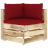 5-tlg. Garten-Lounge-Set Konane mit Kissen Grün Imprägniertes Holz