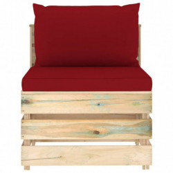 5-tlg. Garten-Lounge-Set Konane mit Kissen Grün Imprägniertes Holz