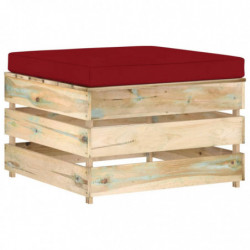 5-tlg. Garten-Lounge-Set Konane mit Kissen Grün Imprägniertes Holz
