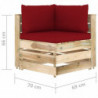 5-tlg. Garten-Lounge-Set Konane mit Kissen Grün Imprägniertes Holz