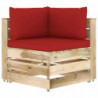 4-Sitzer-Gartensofa Esmeralda mit Kissen Grün Imprägniertes Holz