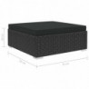 5-tlg. Garten-Lounge-Set Hella mit Auflagen Poly Rattan Schwarz