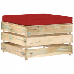 5-tlg. Garten-Lounge-Set Kosmo mit Kissen Grün Imprägniertes Holz