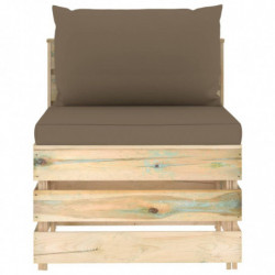 5-tlg. Garten-Lounge-Set Kostja mit Kissen Grün Imprägniertes Holz