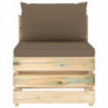 4-Sitzer-Gartensofa Ester mit Kissen Grün Imprägniertes Holz