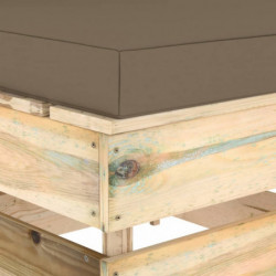 4-Sitzer-Gartensofa Ester mit Kissen Grün Imprägniertes Holz