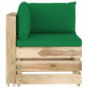 5-tlg. Garten-Lounge-Set mit Kissen Grün Imprägniertes Holz