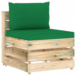 5-tlg. Garten-Lounge-Set mit Kissen Grün Imprägniertes Holz
