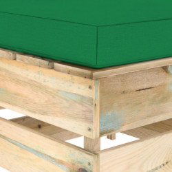5-tlg. Garten-Lounge-Set mit Kissen Grün Imprägniertes Holz