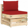 5-tlg. Garten-Lounge-Set Kudret mit Kissen Grün Imprägniertes Holz