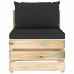 5-tlg. Garten-Lounge-Set Kuno mit Kissen Grün Imprägniertes Holz