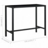 5-tlg. Gartenbar-Set Kylie Poly Rattan Schwarz