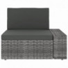 5-tlg. Garten-Lounge-Set Kyra Poly Rattan Grau