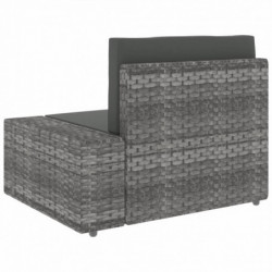 5-tlg. Garten-Lounge-Set Kyra Poly Rattan Grau